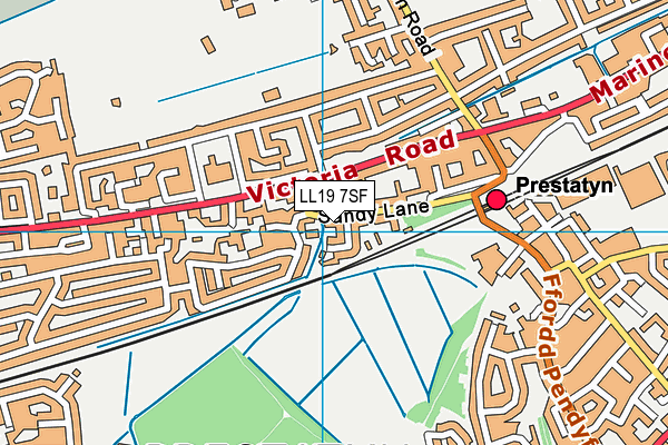 LL19 7SF map - OS VectorMap District (Ordnance Survey) LL19 7SF map - OS VectorMap District (Ordnance Survey)