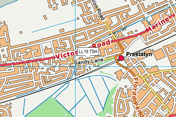 LL19 7SH map - OS VectorMap District (Ordnance Survey) LL19 7SH map - OS VectorMap District (Ordnance Survey)