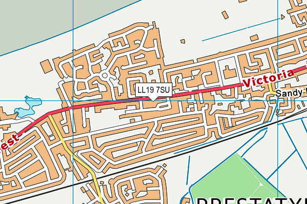 LL19 7SU map - OS VectorMap District (Ordnance Survey) LL19 7SU map - OS VectorMap District (Ordnance Survey)