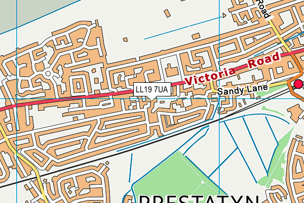 LL19 7UA map - OS VectorMap District (Ordnance Survey) LL19 7UA map - OS VectorMap District (Ordnance Survey)