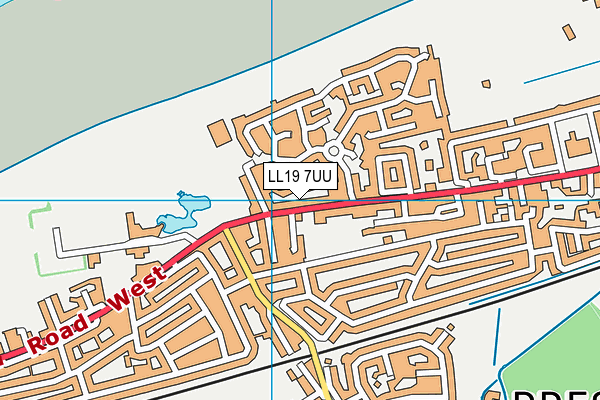LL19 7UU map - OS VectorMap District (Ordnance Survey) LL19 7UU map - OS VectorMap District (Ordnance Survey)