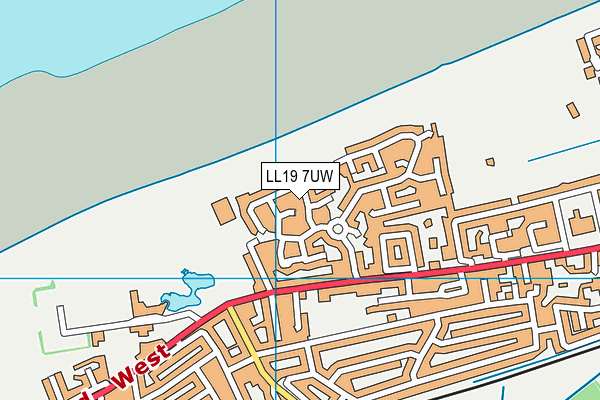 LL19 7UW map - OS VectorMap District (Ordnance Survey) LL19 7UW map - OS VectorMap District (Ordnance Survey)