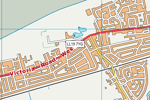 LL19 7YG map - OS VectorMap District (Ordnance Survey) LL19 7YG map - OS VectorMap District (Ordnance Survey)