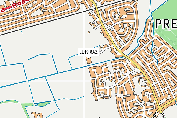 LL19 8AZ map - OS VectorMap District (Ordnance Survey) LL19 8AZ map - OS VectorMap District (Ordnance Survey)