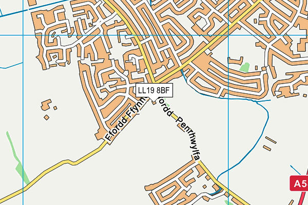 LL19 8BF map - OS VectorMap District (Ordnance Survey) LL19 8BF map - OS VectorMap District (Ordnance Survey)