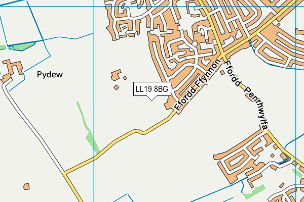 LL19 8BG map - OS VectorMap District (Ordnance Survey) LL19 8BG map - OS VectorMap District (Ordnance Survey)