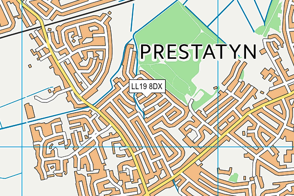 LL19 8DX map - OS VectorMap District (Ordnance Survey) LL19 8DX map - OS VectorMap District (Ordnance Survey)