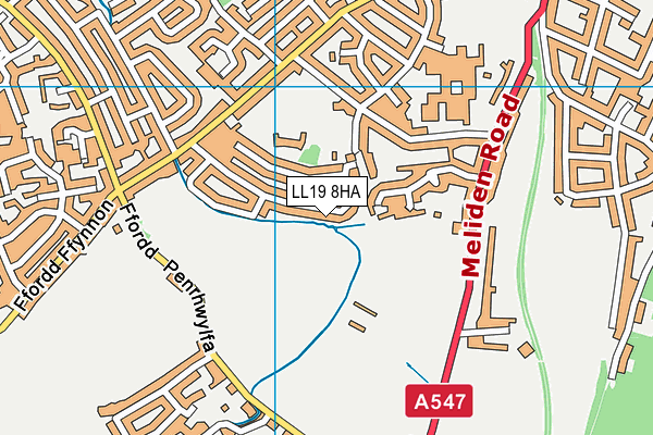 LL19 8HA map - OS VectorMap District (Ordnance Survey) LL19 8HA map - OS VectorMap District (Ordnance Survey)