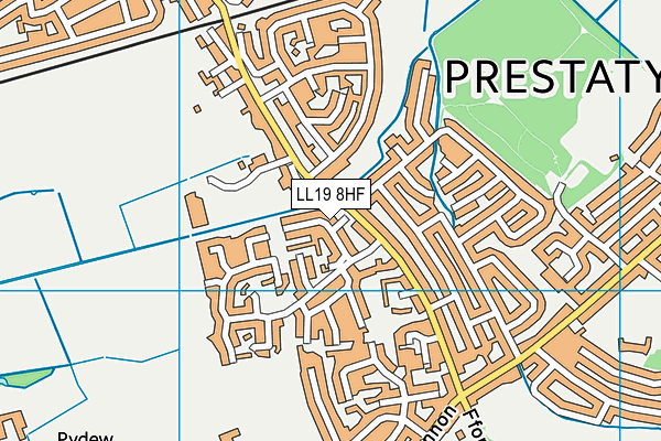 LL19 8HF map - OS VectorMap District (Ordnance Survey) LL19 8HF map - OS VectorMap District (Ordnance Survey)