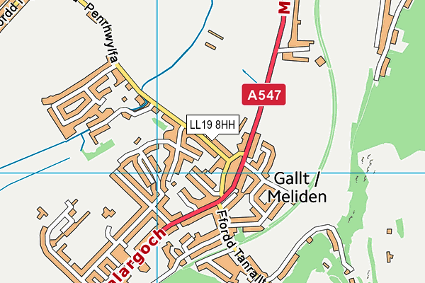 LL19 8HH map - OS VectorMap District (Ordnance Survey) LL19 8HH map - OS VectorMap District (Ordnance Survey)