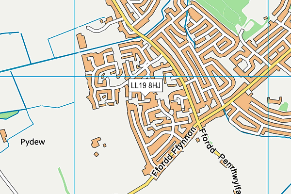 LL19 8HJ map - OS VectorMap District (Ordnance Survey) LL19 8HJ map - OS VectorMap District (Ordnance Survey)