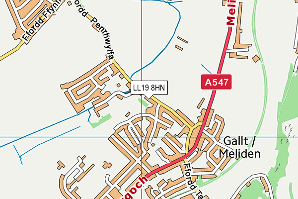 LL19 8HN map - OS VectorMap District (Ordnance Survey)