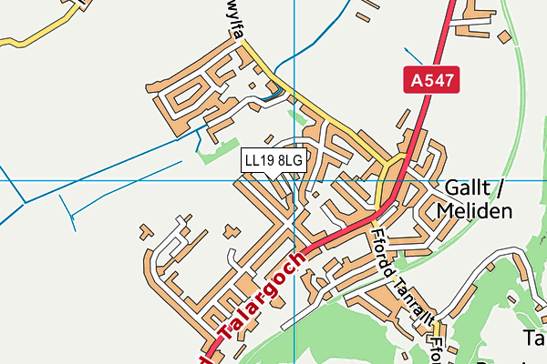 LL19 8LG map - OS VectorMap District (Ordnance Survey) LL19 8LG map - OS VectorMap District (Ordnance Survey)