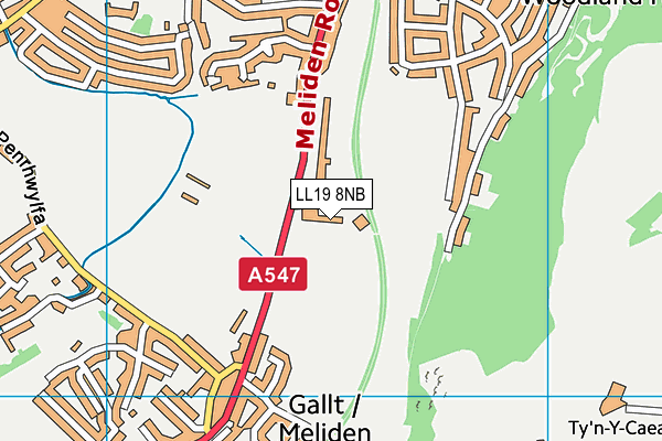 LL19 8NB map - OS VectorMap District (Ordnance Survey) LL19 8NB map - OS VectorMap District (Ordnance Survey)