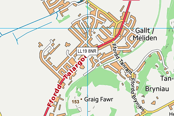 LL19 8NR map - OS VectorMap District (Ordnance Survey)