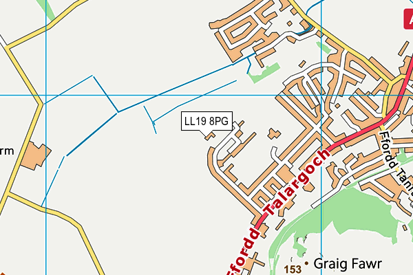 LL19 8PG map - OS VectorMap District (Ordnance Survey) LL19 8PG map - OS VectorMap District (Ordnance Survey)