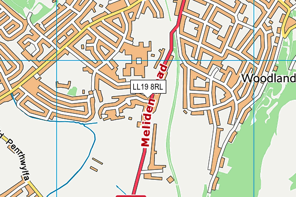 LL19 8RL map - OS VectorMap District (Ordnance Survey) LL19 8RL map - OS VectorMap District (Ordnance Survey)