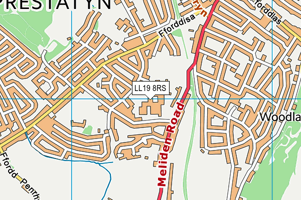 LL19 8RS map - OS VectorMap District (Ordnance Survey) LL19 8RS map - OS VectorMap District (Ordnance Survey)