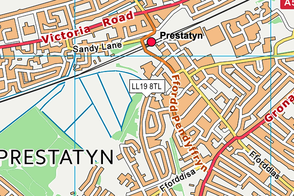 LL19 8TL map - OS VectorMap District (Ordnance Survey) LL19 8TL map - OS VectorMap District (Ordnance Survey)