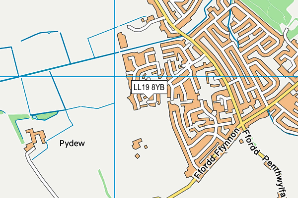 LL19 8YB map - OS VectorMap District (Ordnance Survey) LL19 8YB map - OS VectorMap District (Ordnance Survey)