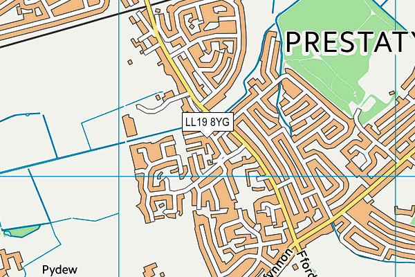 LL19 8YG map - OS VectorMap District (Ordnance Survey) LL19 8YG map - OS VectorMap District (Ordnance Survey)