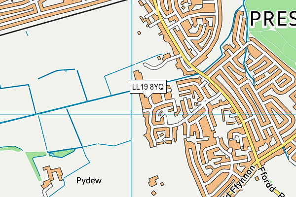 LL19 8YQ map - OS VectorMap District (Ordnance Survey) LL19 8YQ map - OS VectorMap District (Ordnance Survey)