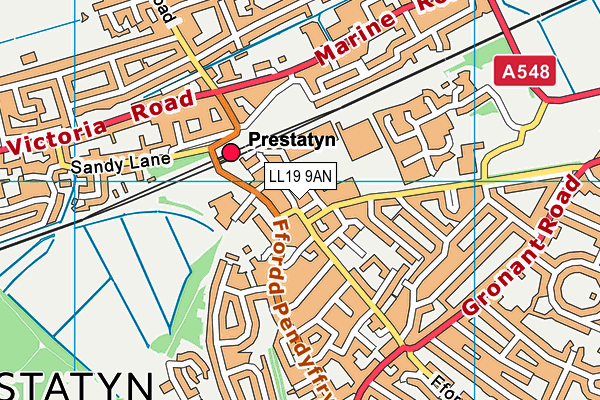LL19 9AN map - OS VectorMap District (Ordnance Survey) LL19 9AN map - OS VectorMap District (Ordnance Survey)
