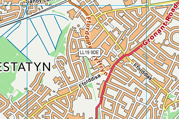 LL19 9DE map - OS VectorMap District (Ordnance Survey)
