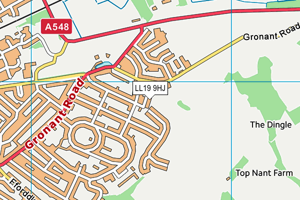 LL19 9HJ map - OS VectorMap District (Ordnance Survey) LL19 9HJ map - OS VectorMap District (Ordnance Survey)