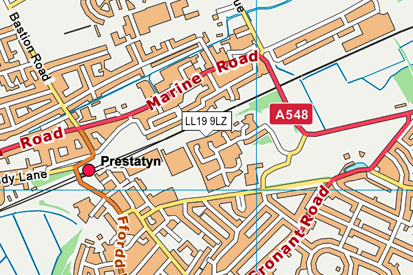 LL19 9LZ map - OS VectorMap District (Ordnance Survey)