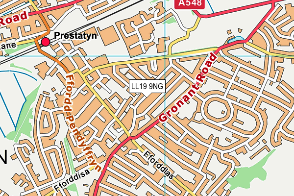 LL19 9NG map - OS VectorMap District (Ordnance Survey) LL19 9NG map - OS VectorMap District (Ordnance Survey)