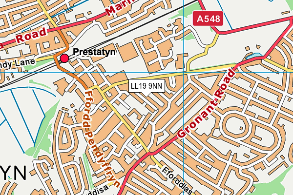 LL19 9NN map - OS VectorMap District (Ordnance Survey) LL19 9NN map - OS VectorMap District (Ordnance Survey)