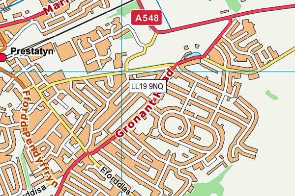 LL19 9NQ map - OS VectorMap District (Ordnance Survey) LL19 9NQ map - OS VectorMap District (Ordnance Survey)
