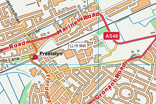 LL19 9NX map - OS VectorMap District (Ordnance Survey) LL19 9NX map - OS VectorMap District (Ordnance Survey)