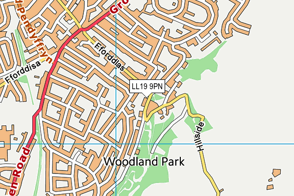 LL19 9PN map - OS VectorMap District (Ordnance Survey) LL19 9PN map - OS VectorMap District (Ordnance Survey)