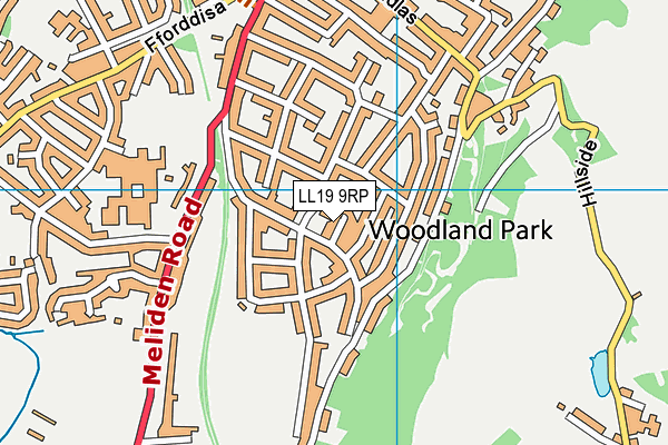LL19 9RP map - OS VectorMap District (Ordnance Survey)