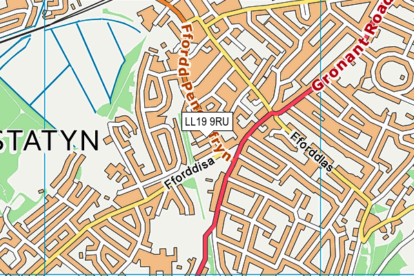 LL19 9RU map - OS VectorMap District (Ordnance Survey) LL19 9RU map - OS VectorMap District (Ordnance Survey)