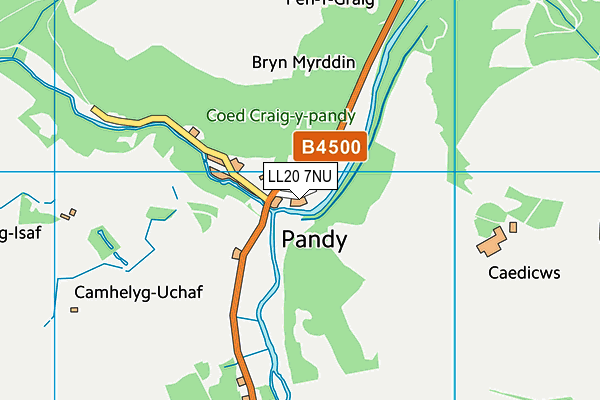 LL20 7NU map - OS VectorMap District (Ordnance Survey) LL20 7NU map - OS VectorMap District (Ordnance Survey)
