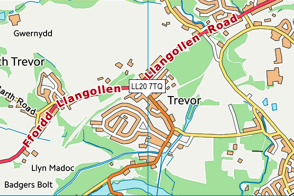 LL20 7TQ map - OS VectorMap District (Ordnance Survey) LL20 7TQ map - OS VectorMap District (Ordnance Survey)