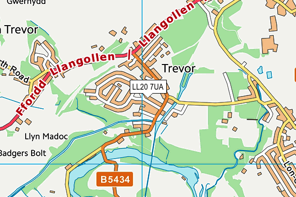 LL20 7UA map - OS VectorMap District (Ordnance Survey) LL20 7UA map - OS VectorMap District (Ordnance Survey)