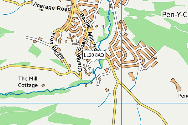 LL20 8AQ map - OS VectorMap District (Ordnance Survey) LL20 8AQ map - OS VectorMap District (Ordnance Survey)