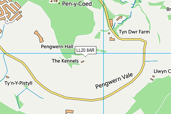 LL20 8AR map - OS VectorMap District (Ordnance Survey) LL20 8AR map - OS VectorMap District (Ordnance Survey)
