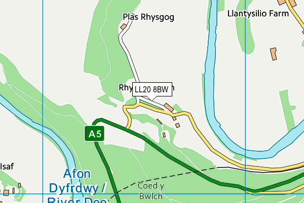 LL20 8BW map - OS VectorMap District (Ordnance Survey) LL20 8BW map - OS VectorMap District (Ordnance Survey)