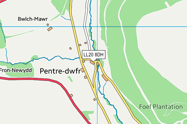 LL20 8DH map - OS VectorMap District (Ordnance Survey) LL20 8DH map - OS VectorMap District (Ordnance Survey)