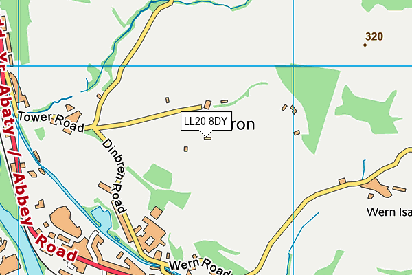 LL20 8DY map - OS VectorMap District (Ordnance Survey) LL20 8DY map - OS VectorMap District (Ordnance Survey)
