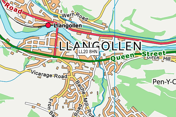 LL20 8HN map - OS VectorMap District (Ordnance Survey)