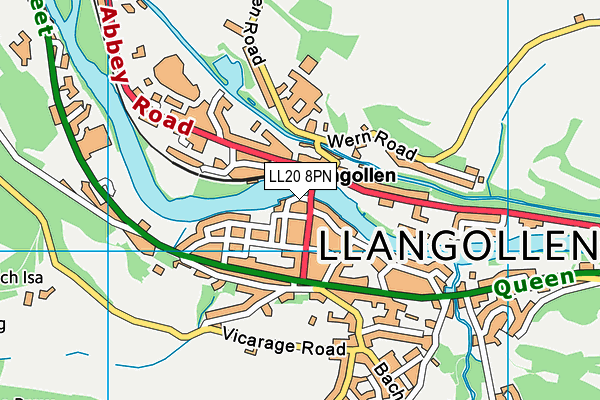 LL20 8PN map - OS VectorMap District (Ordnance Survey) LL20 8PN map - OS VectorMap District (Ordnance Survey)
