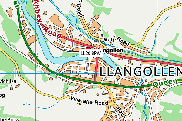 LL20 8PW map - OS VectorMap District (Ordnance Survey) LL20 8PW map - OS VectorMap District (Ordnance Survey)
