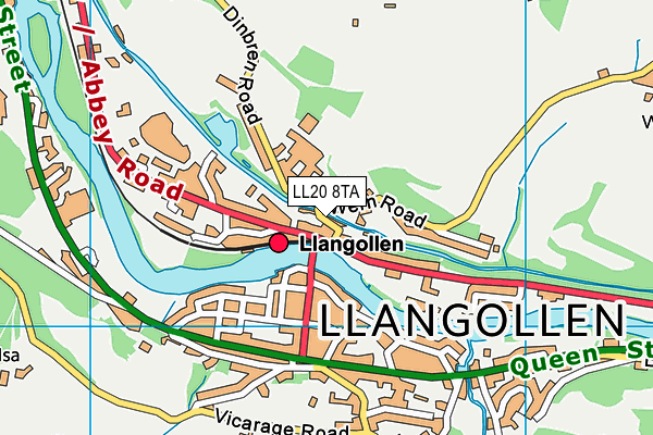 LL20 8TA map - OS VectorMap District (Ordnance Survey) LL20 8TA map - OS VectorMap District (Ordnance Survey)
