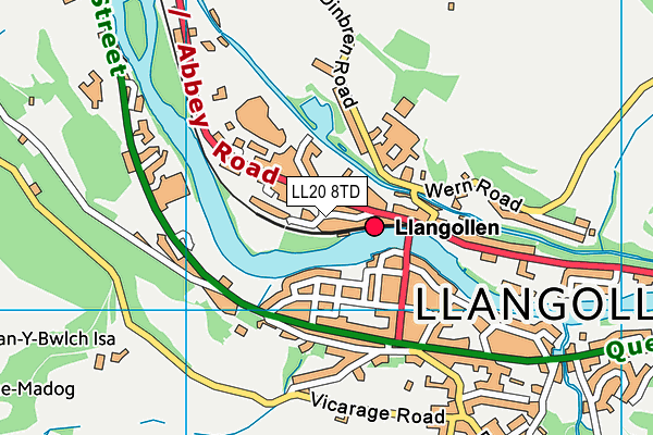 LL20 8TD map - OS VectorMap District (Ordnance Survey) LL20 8TD map - OS VectorMap District (Ordnance Survey)
